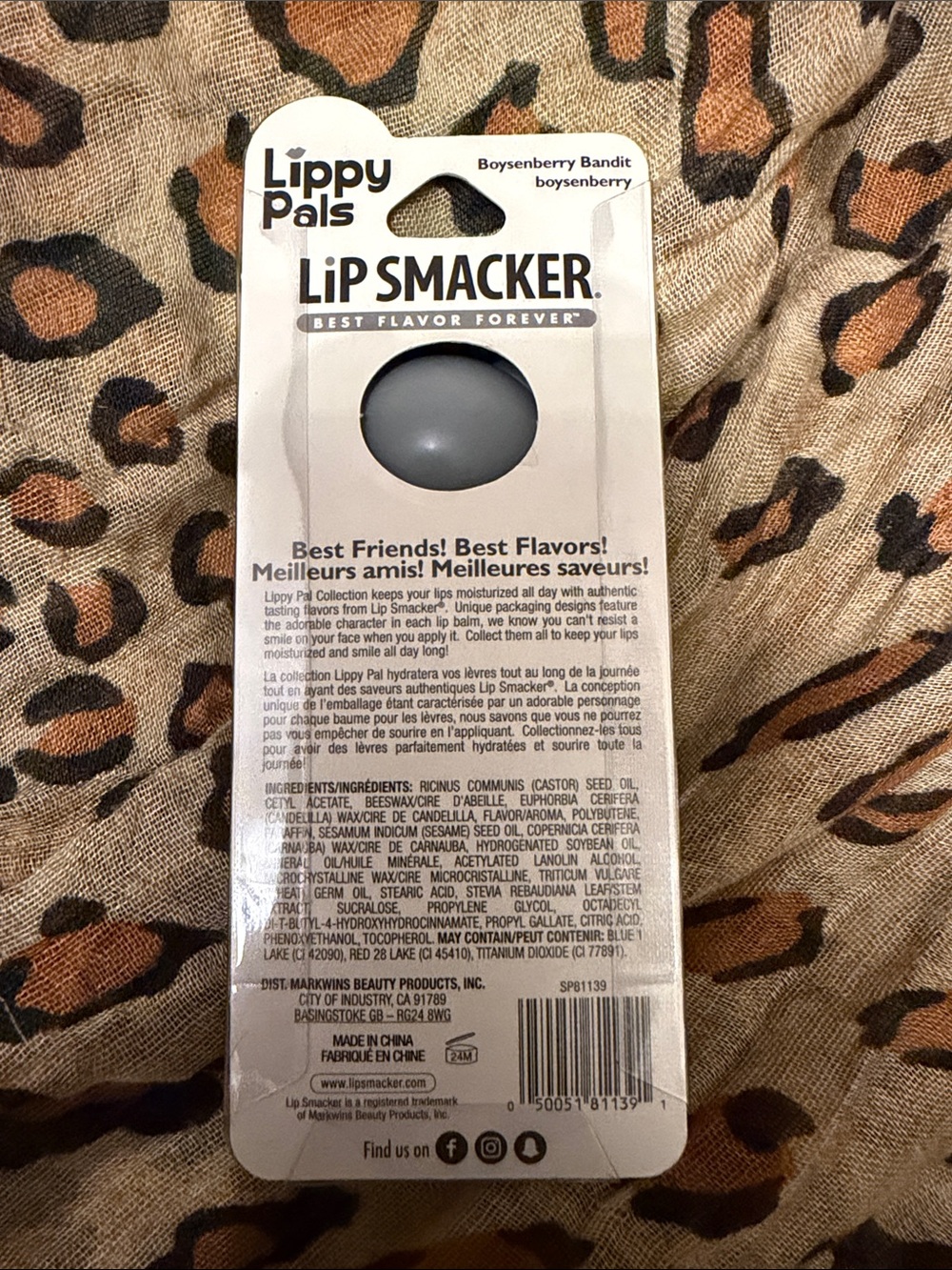 3/$15 🌸 Lip Smacker Lippy Pals Panda Lip Balm - Purple (Boysenberry) - Picture 2 of 4